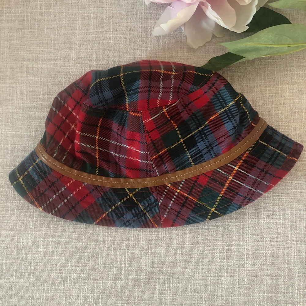 Coach Red Plaid Bucket Hat - Picture 4 of 4